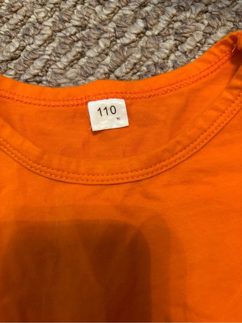 Orange Ghost Two-Piece Kids Set- Size 110- appears to be Toddler2-3